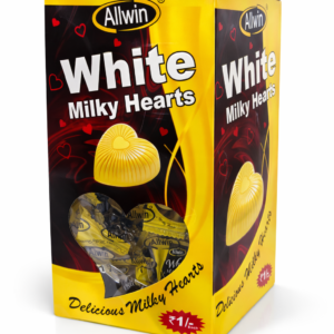 1r White Milky Hearts